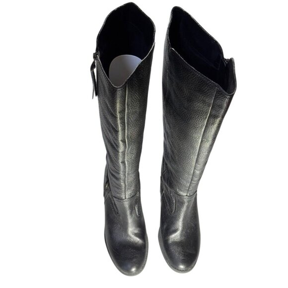 Naturalizer Women's Black Leather Marsella Knee-High Boots Wide Shaft  Size 9W - Picture 3 of 12